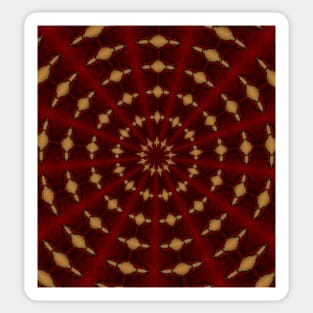 Kaleidoscope Red Sticker